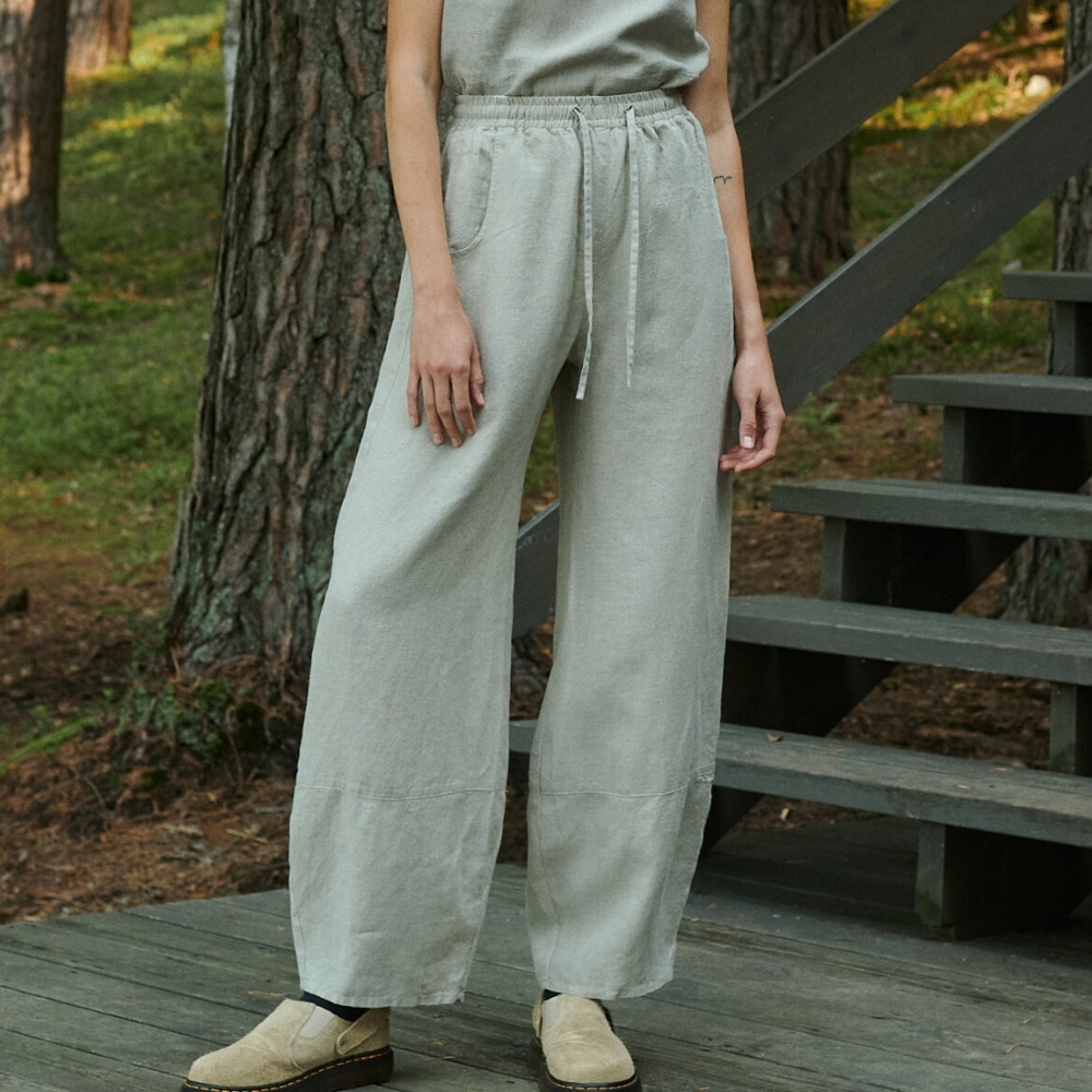 Linenfox - Zoya Linen Trousers - Stellar Blue - XS